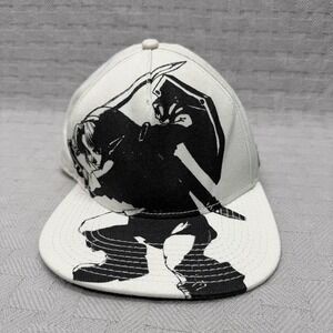 Zelda Hat Cap Snap Back Mens One Size White Link Graphic Adjustable Nintendo